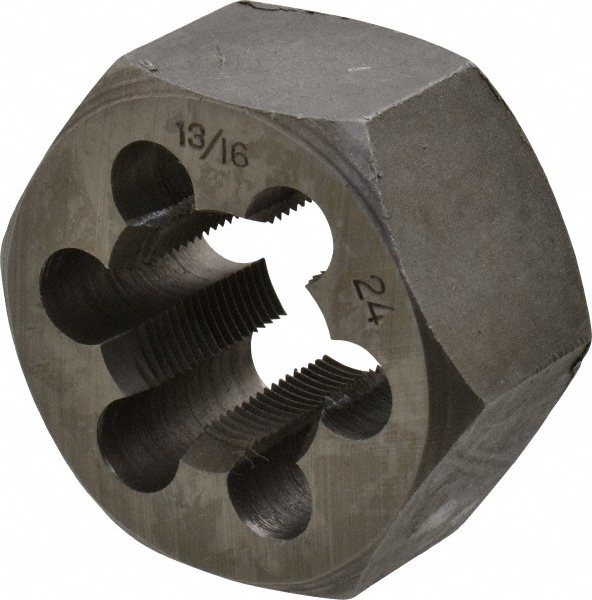 Value Collection 365-1064 Hex Rethreading Die: 13/16-24 Thread, Right Hand, Carbon Steel Image