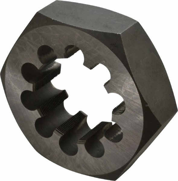 thumbnail interactive-video image 1 of UNF Hex Rethreading Die 1-1/4-12 - Right Hand Carbon Steel Thread Repair Tool 1 of 2