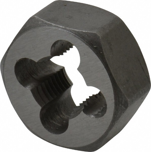 Hex Rethreading Die: 3/8-27 Thread, Right Hand, Carbon Steel