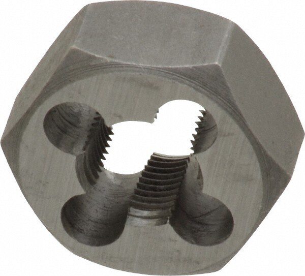 Hex Rethreading Die: 3/8-32 Thread, Right Hand, Carbon Steel