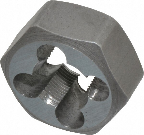Hex Rethreading Die: 3/8-40 Thread, Right Hand, Carbon Steel