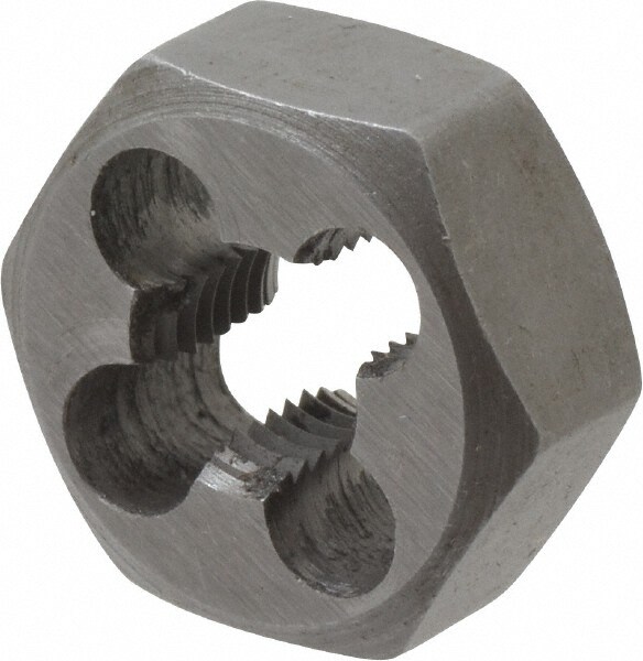 Hex Rethreading Die: 5/16-28 Thread, Right Hand, Carbon Steel