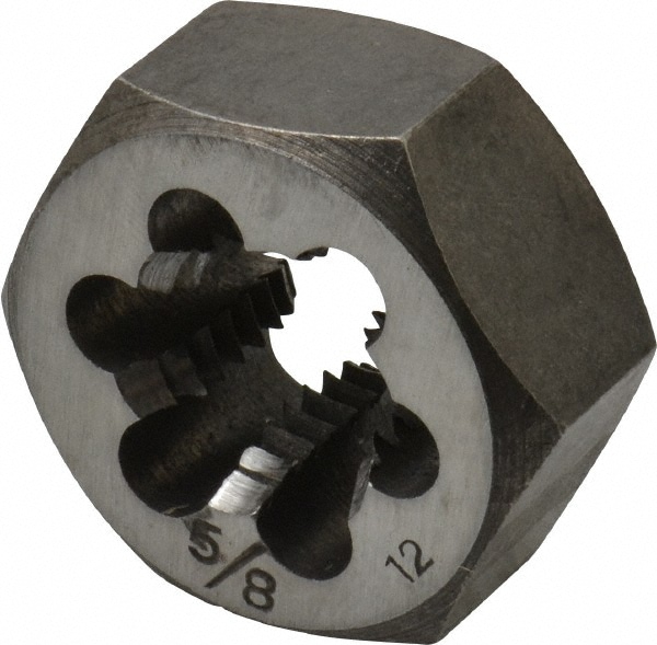 Value Collection 365-1050 Hex Rethreading Die: 5/8-12 Thread, Right Hand, Carbon Steel Image