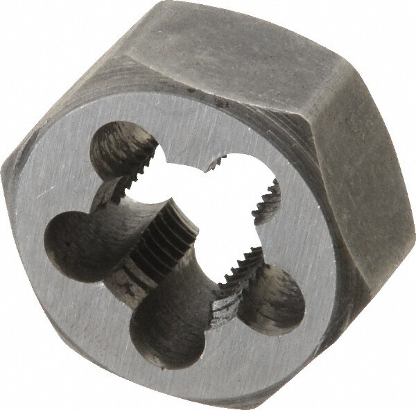 Hex Rethreading Die: 7/16-24 Thread, Right Hand, Carbon Steel