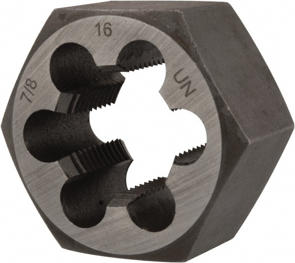 Value Collection 365-1066 Hex Rethreading Die: 7/8-16 Thread, Right Hand, Carbon Steel Image