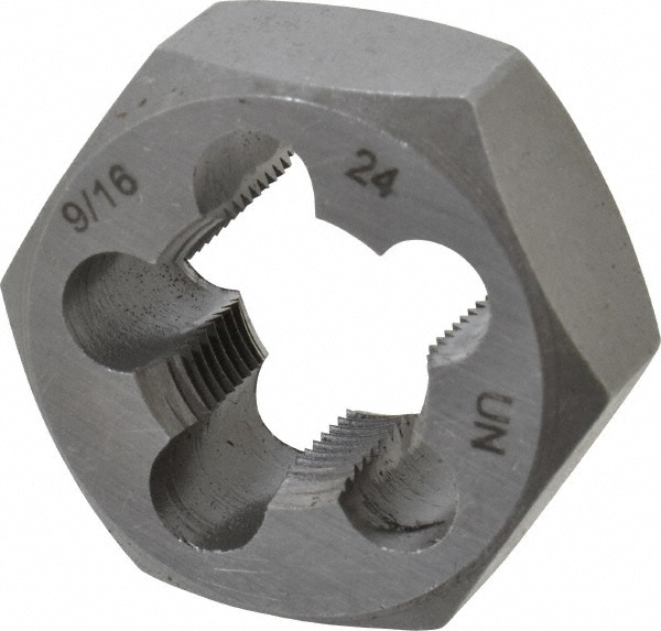 Value Collection 365-1048 Hex Rethreading Die: 9/16-24 Thread, Right Hand, Carbon Steel Image