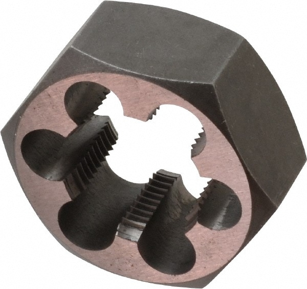 Value Collection 366-1162 Hex Rethreading Die: 1-1/4 - 12 Thread, 1" Thick, Left Hand, Carbon Steel Image