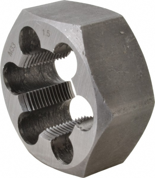 Value Collection 364-0330 Hex Rethreading Die: M33 x 1.50 Thread, 1" Thick, Right Hand, Carbon Steel Image