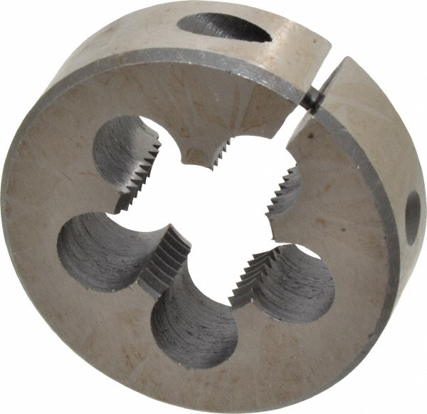 thumbnail image 2 of 1/16-27 NPS Round Adjustable Split Die – 1" OD, HSS, Right Hand Straight Thread 2 of 5