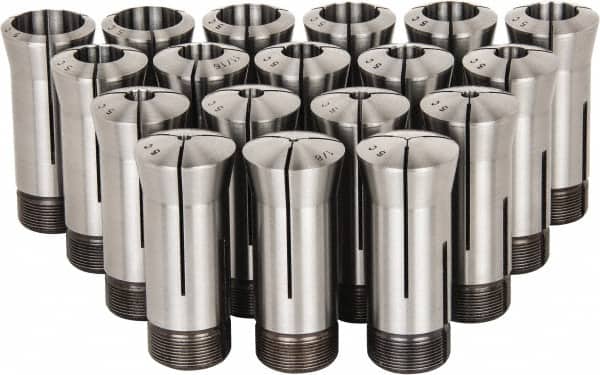 33pcs/set 5C Collet Set 1/16" to 1-1/16" by 1/32nd,with 72 hole 5C collet tray 
