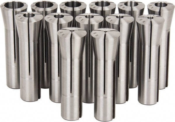 Lyndex 810-SET-13 13 Piece, 1/8 to 7/8" Capacity, R8 Collet Set 