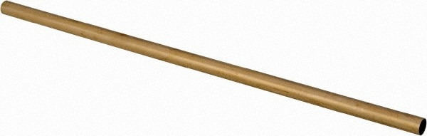 3/8 Inch Outside Diameter x 12 Inch Long, Yellow Brass Round Tube