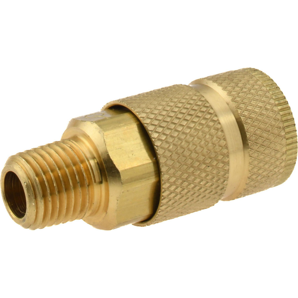 Pneumatic Hose Coupling: 1/4" Thread, 1/4" Body Dia, ARO Interchange