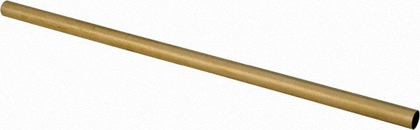 7/16 Inch Outside Diameter x 12 Inch Long, Yellow Brass Round Tube