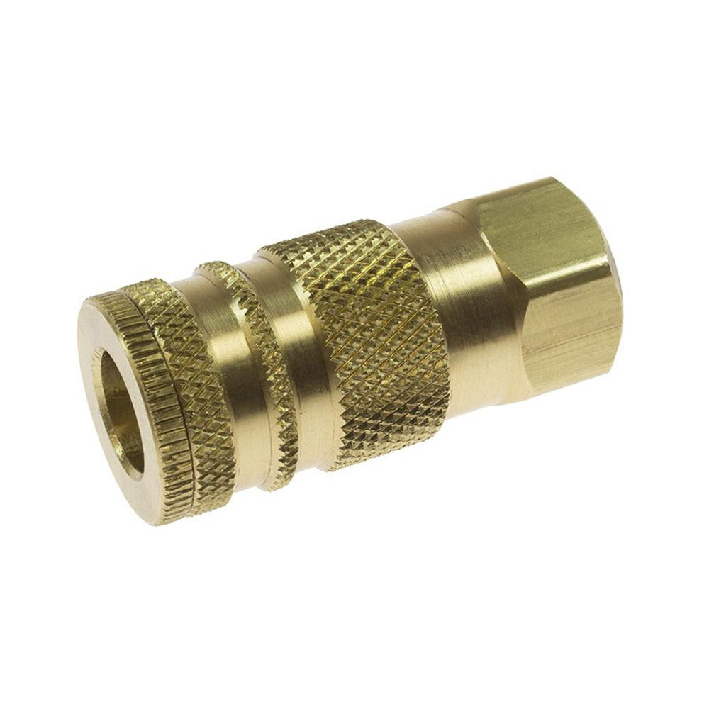 Pneumatic Hose Coupling: 3/8" Thread, 1/4" Body Dia, Industrial Interchange