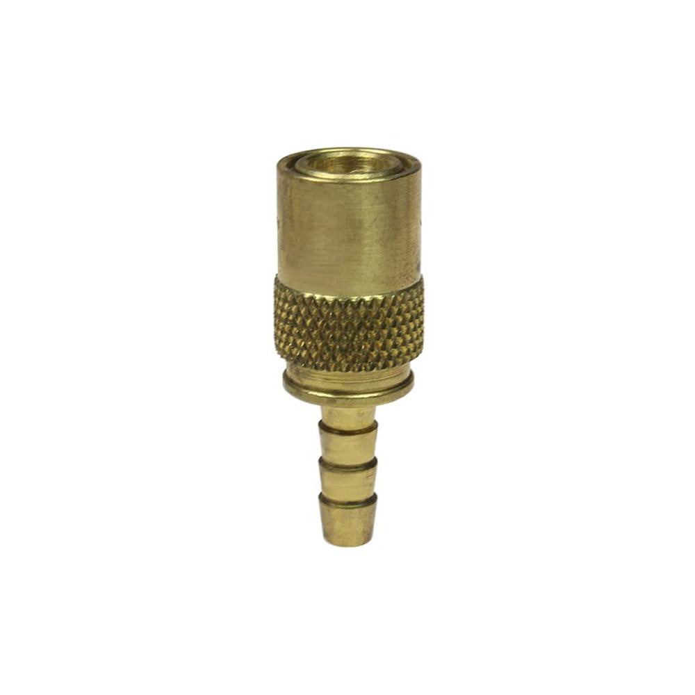 Pneumatic Hose Coupling: 3/8" Body Dia, Moldflow Interchange - Brass, 3/8" ID