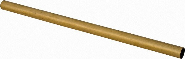 19/32 Inch Outside Diameter x 12 Inch Long, Yellow Brass Round Tube