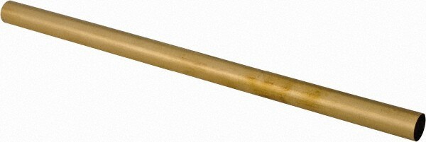 5/8 Inch Outside Diameter x 12 Inch Long, Yellow Brass Round Tube