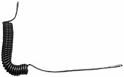 Coiled & Self Storing Hose: 5/16" ID, 15' Long, Male Swivel x Male Swivel with Strain Relief
