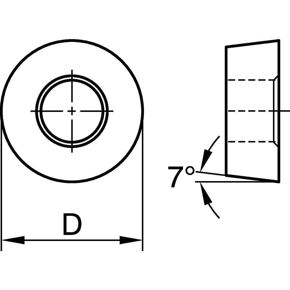 Kennametal - Turning Insert: RCMT10T3M0 KCU10B, Carbide | MSC Direct