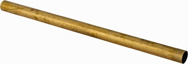 21/32 Inch Outside Diameter x 12 Inch Long, Yellow Brass Round Tube