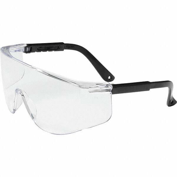 Safety Glass: Uncoated, Polycarbonate, Clear Lenses, Frameless, UV Protection
