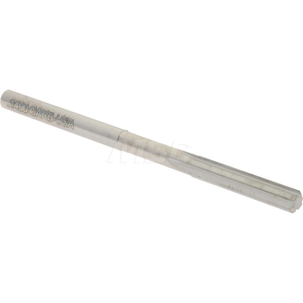 Hertel 500-0001490 Chucking Reamer: 0.149" Dia, 2-1/2" OAL, 3/4" Flute Length, Straight Shank, Solid Carbide Image