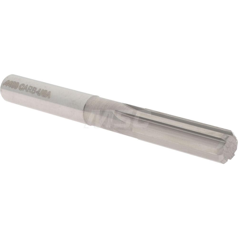 Hertel 500-0004400 Chucking Reamer: 0.44" Dia, 4" OAL, 1-3/8" Flute Length, Straight Shank, Solid Carbide Image