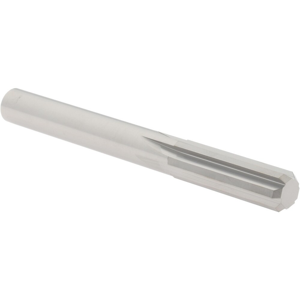 Hertel 500-001024 Chucking Reamer: 3/8" Dia, 3-1/2" OAL, 1-1/4" Flute Length, Straight Shank, Solid Carbide Image