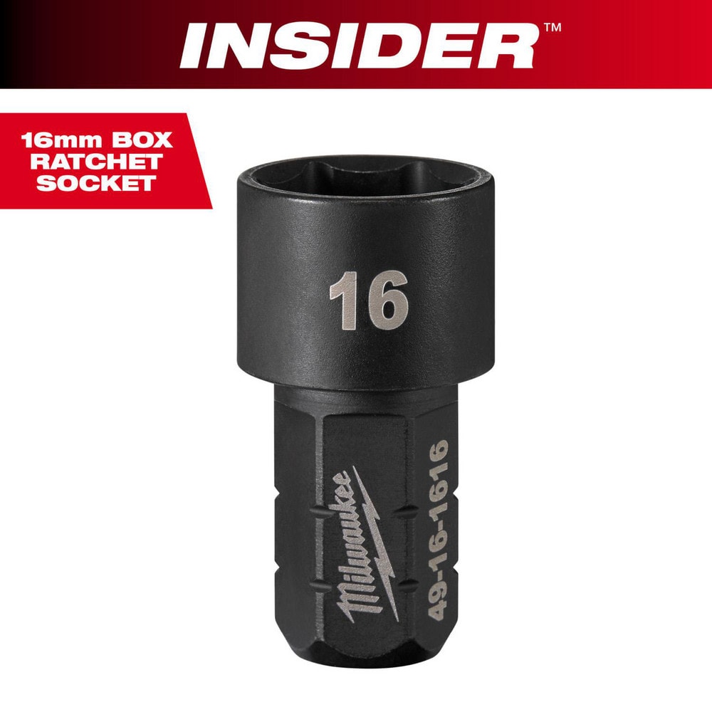 Impact Socket: 9/16" Drive, 16mm Socket, Hex Drive