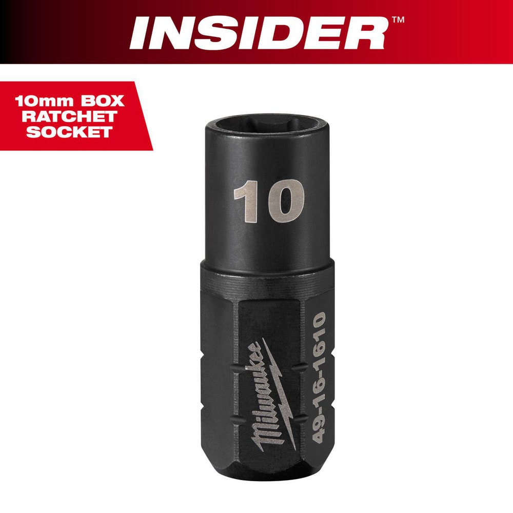 Impact Socket: 9/16" Drive, 10mm Socket, Hex Drive