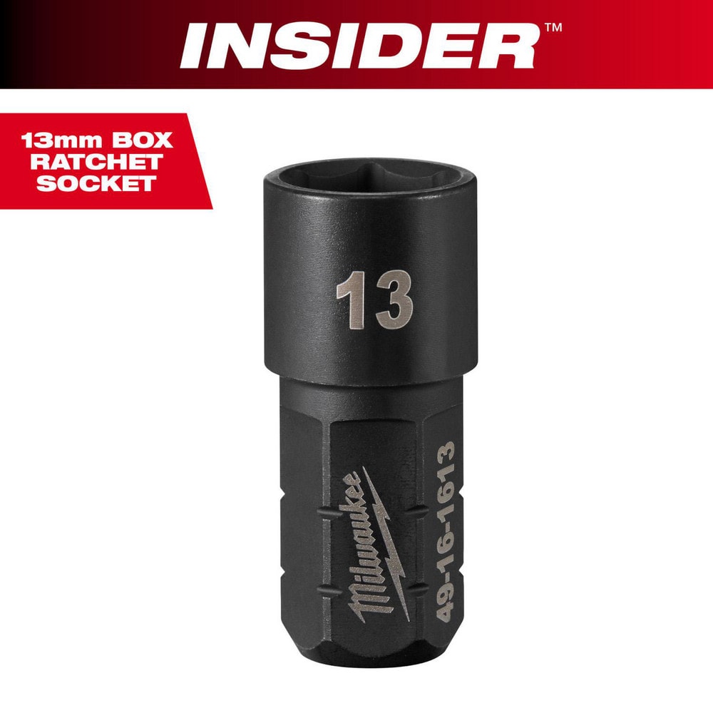 Impact Socket: 9/16" Drive, 13mm Socket, Hex Drive