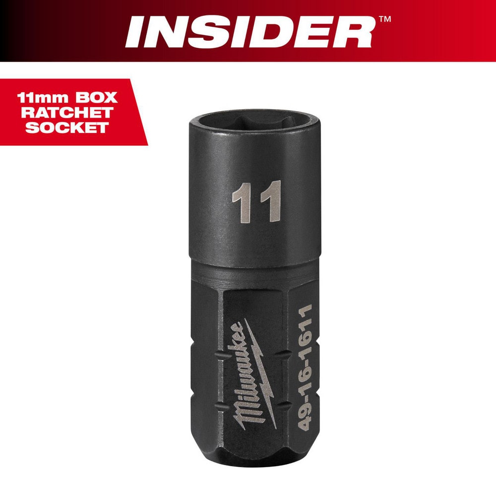 Impact Socket: 9/16" Drive, 11mm Socket, Hex Drive