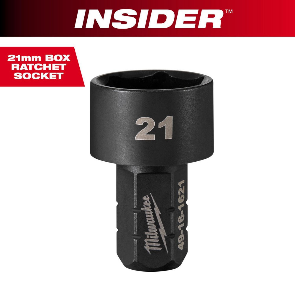 Impact Socket: 9/16" Drive, 21mm Socket, Hex Drive