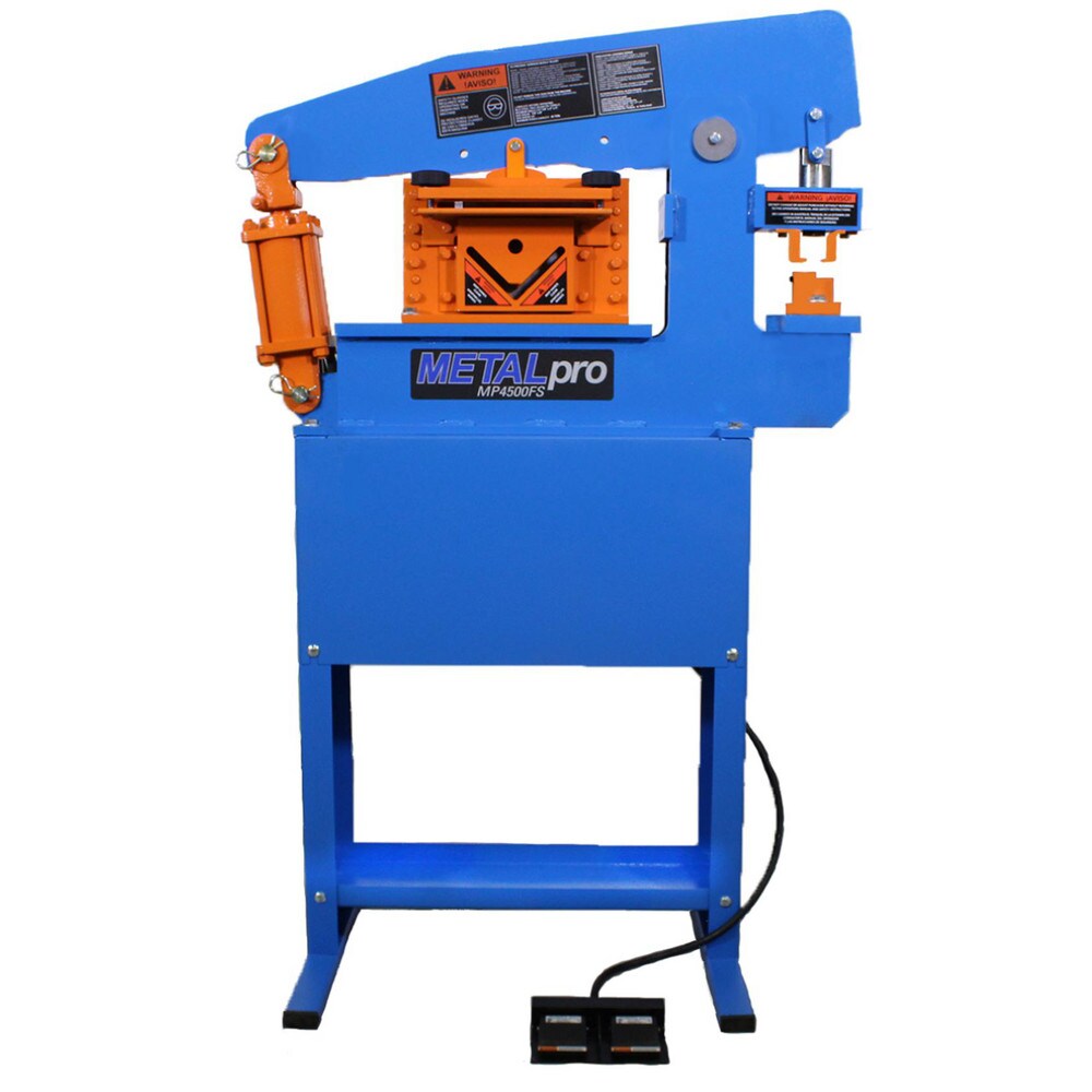 Ironworker: 3-3/4" Throat Depth, 45 Ton Punch, 3/8" Hole