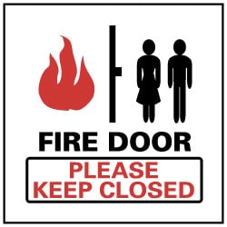 Nmc Fire Door Please Keep Closed Pressure Sensitive Vinyl Fire Sign 79918181 Msc Industrial Supply