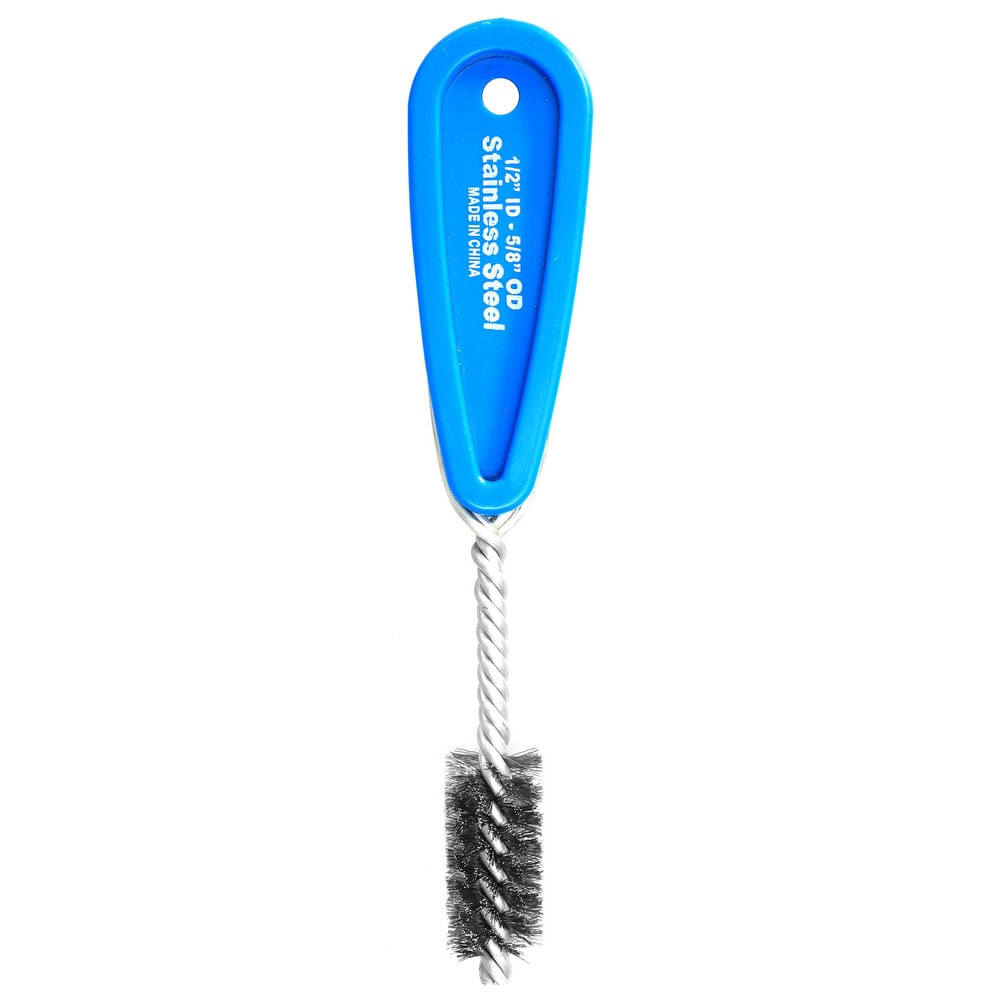 Made in USA - 3/8 Inch Inside Diameter, 1/2 Inch Actual Brush Diameter,  Carbon Steel, Power Fitting and Cleaning Brush - 03715638 - MSC Industrial  Supply