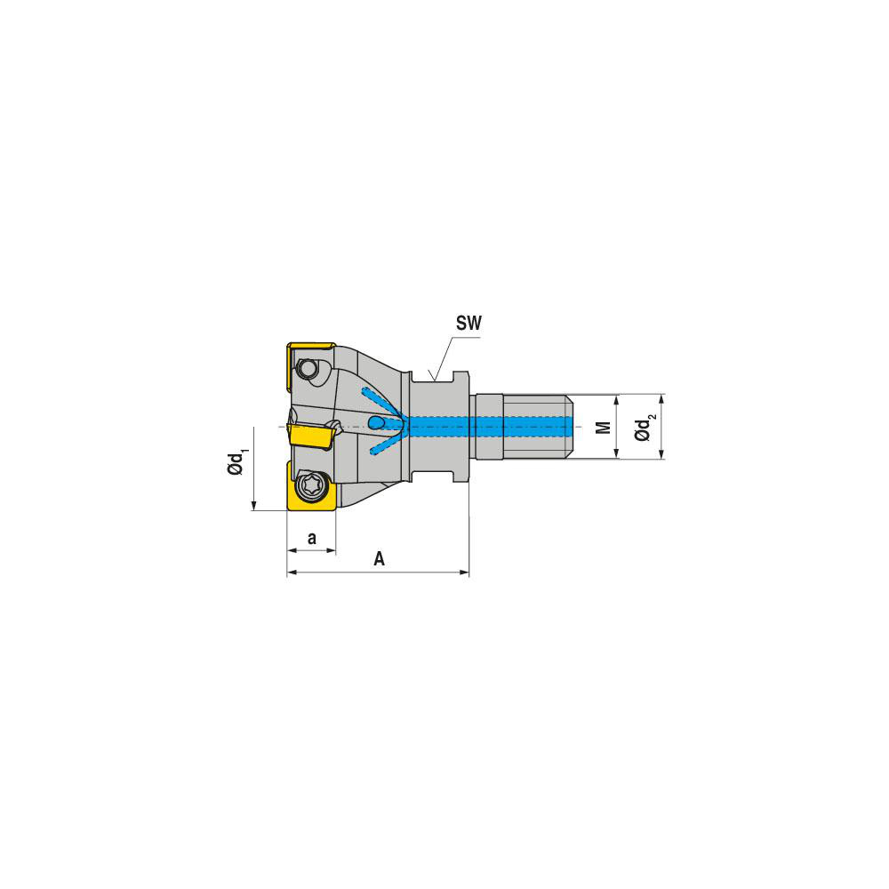 Ceratizit Indexable SquareShoulder End Mills; Minimum Cutting