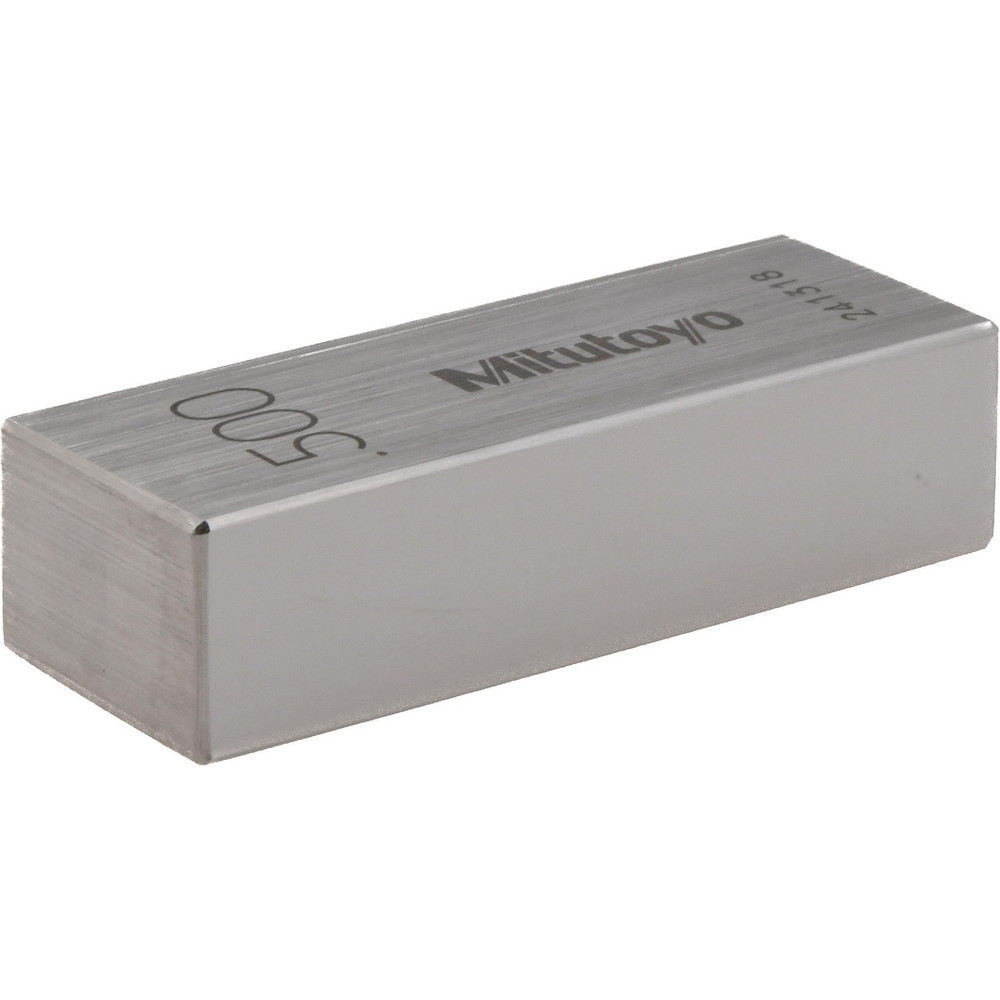 Rectangle Steel Gage Block: 0.5", Grade AS-1 - Accuracy Grade AS-1, Includes Certificate of Inspection
