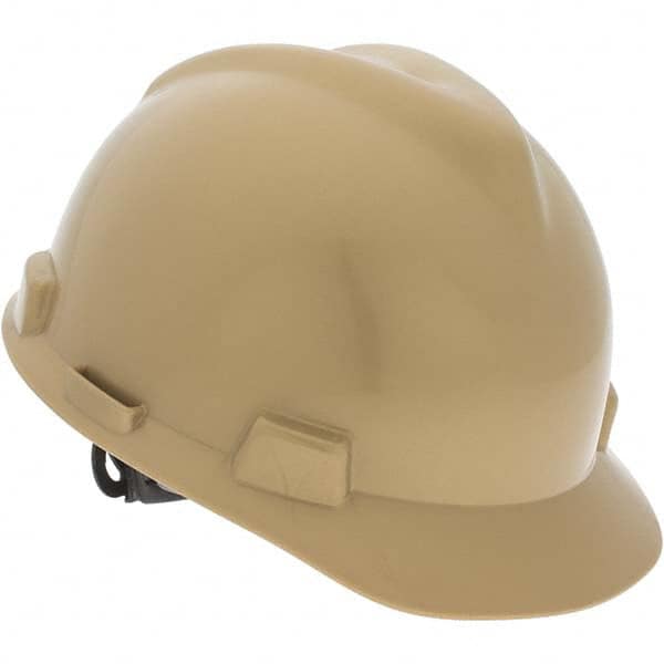 MSA 475365 Hard Hat: Impact Resistant, V-Gard Slotted Cap, Type 1, Class E, 