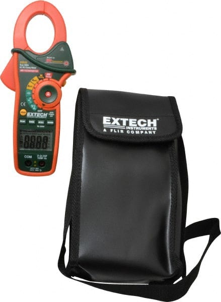 Extech EX830 Auto Ranging Clamp Meter: CAT III, 1.7" Jaw, Clamp On Jaw 