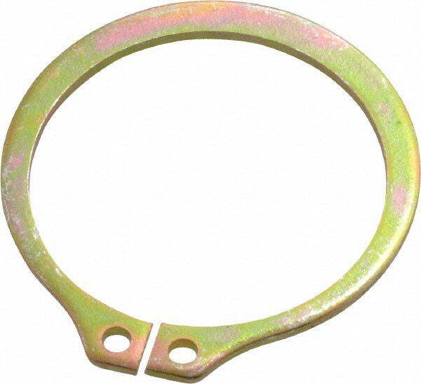 External Retaining Ring: 1.176" Groove Dia, 1-1/4" Shaft Dia, 1060-1090 Spring Steel, Cadmium-Plated