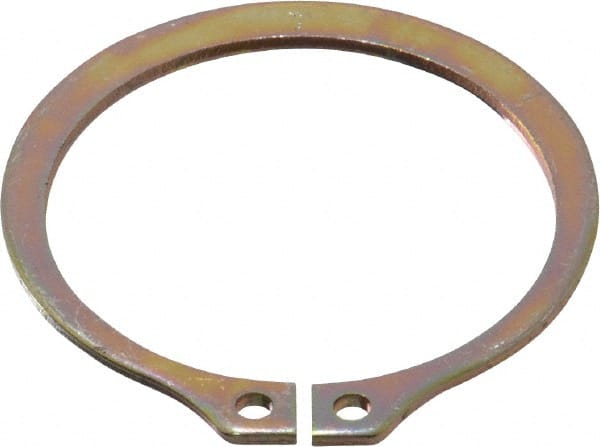 Rotor Clip SH-137ST MCD External Retaining Ring: 1.291" Groove Dia, 1-3/8" Shaft Dia, 1060-1090 Spring Steel, Cadmium-Plated 