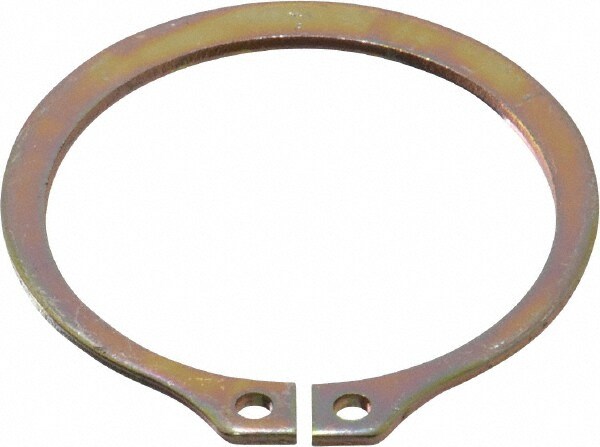 External Retaining Ring: 1.291" Groove Dia, 1-3/8" Shaft Dia, 1060-1090 Spring Steel, Cadmium-Plated