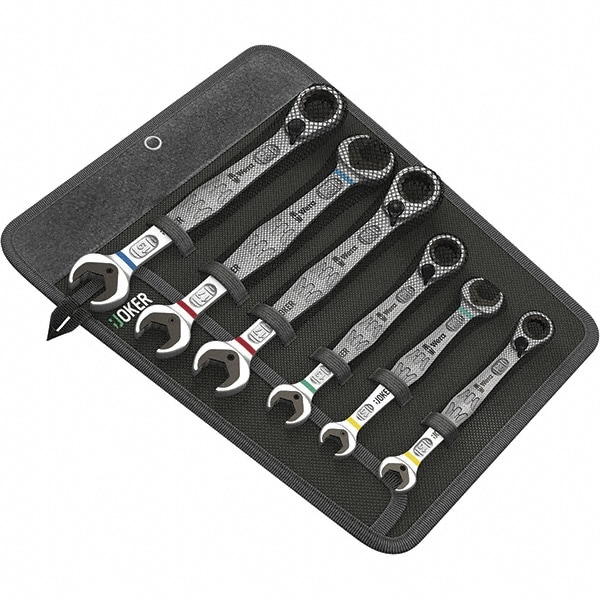 Wera 5020022001 Ratcheting Combination Wrench Set: 6 Pc, Metric Image