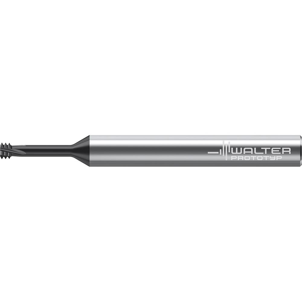 Helical Flute Thread Mills; Material: Solid Carbide ; Thread Type: Internal ; Shank Type: Straight-Cylindrical ; Overall Length (Decimal Inch): 2.2440 ; Thread Standard: UNF ; Flute Direction: Right Hand