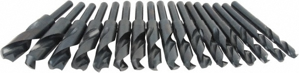 Value Collection 79981882 Drill Bit Set: Reduced Shank Drill Bits, 17 Pc, 118 &deg;, High Speed Steel Image