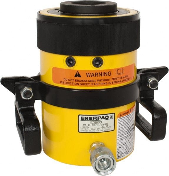 Enerpac RCH603 Portable Hydraulic Cylinder: Single Acting, 38.2 cu in Oil Capacity 