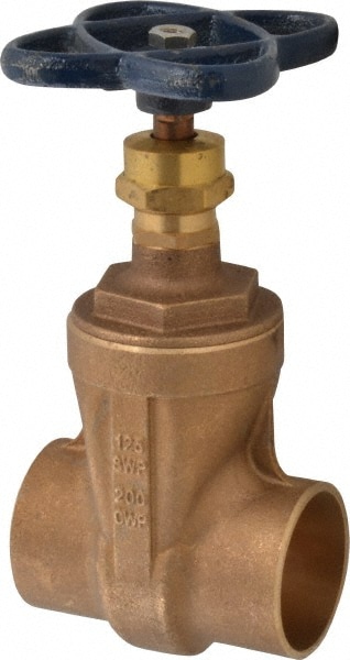 NIBCO NJ0J00D Gate Valve: Non-Rising Stem, 2" Pipe, Soldered, Bronze Image