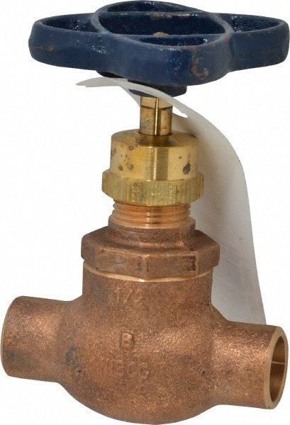 NIBCO NJ2K006 1/2" Pipe, Soldered Ends, Bronze Integral Globe Valve Image